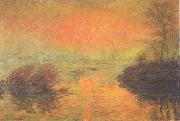 Claude Monet Sunset at Lavacourt USA oil painting artist